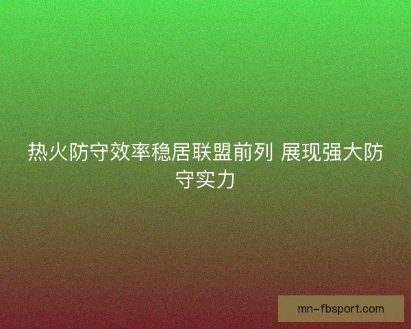 热火防守效率稳居联盟前列 展现强大防守实力